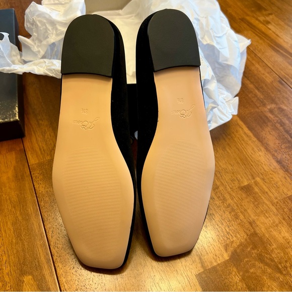 J. Crew Black Velvet Flats with Buckle Detail size 8.5M - Picture 7 of 8